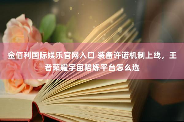 金佰利国际娱乐官网入口 装备许诺机制上线，王者荣耀宇宙陪练平台怎么选